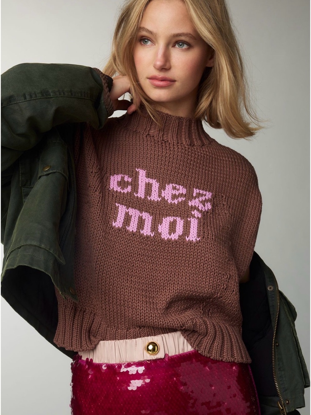 NWT Pippa Mock-Neck Sweater by Maeve: Extended Shoulder Edition - XS